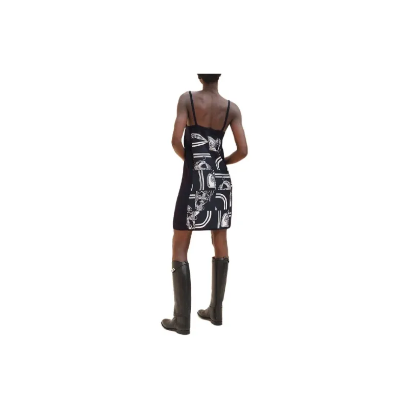 HERMES SS24 Slip Dresses Women's Black Blue-1