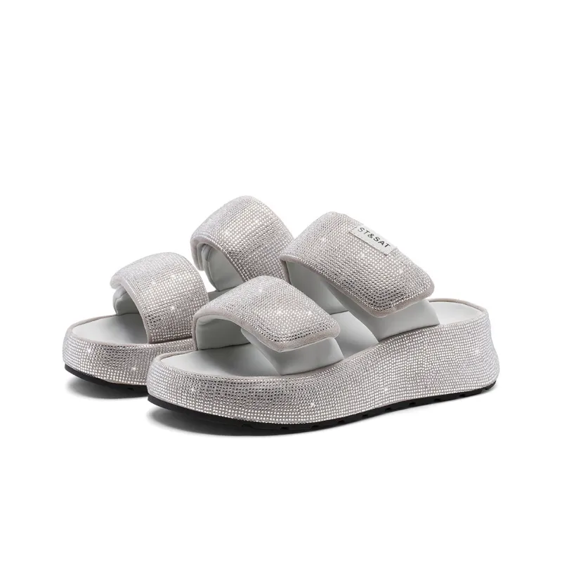 ST&SAT Slide Slippers Women's Black/Pink/Gray/Purple-12