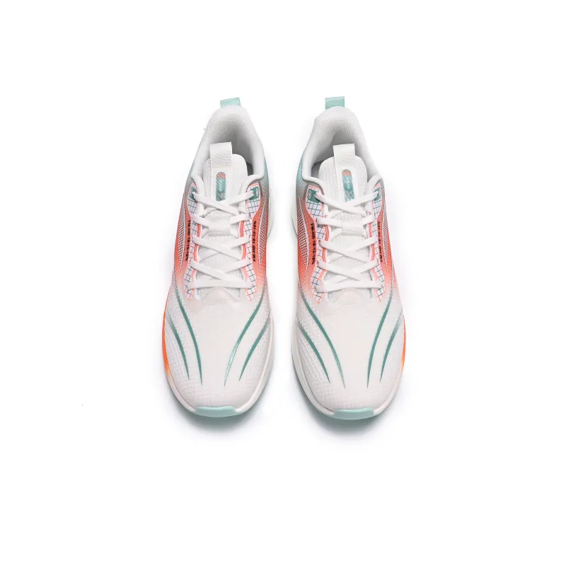 HERR TIGER Cushioning Anti-Slip And Wear-Resistant Breathable Rebound Low-Top Running Shoes Men's Cut-Out White Orange-23
