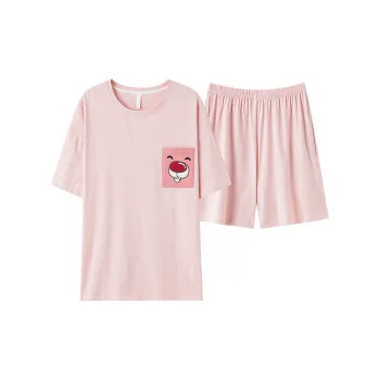 White Ran Pajama Set Women's Light Pink