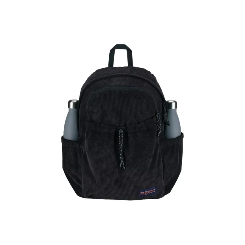 JanSport Recycled Polyester Backpack Unisex Black Corduroy-1