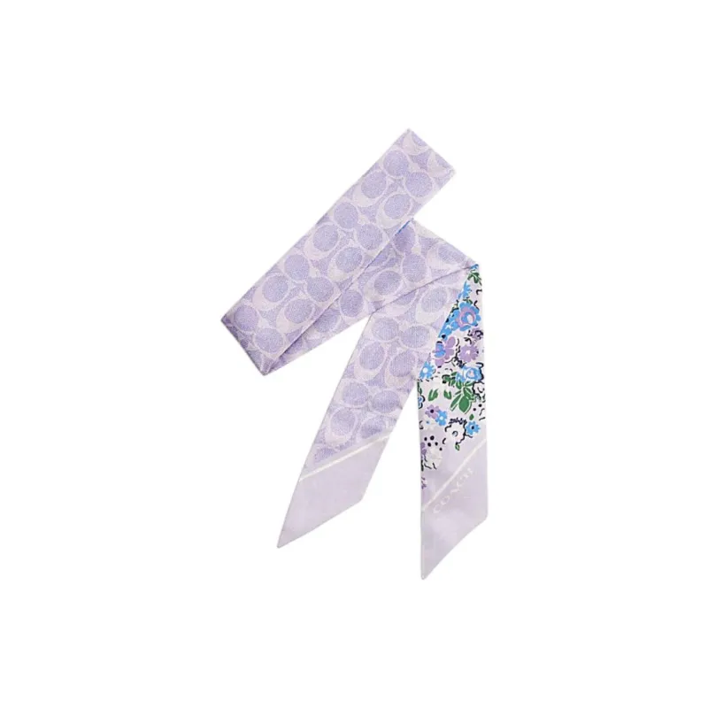 COACH Silk Scarves Women's Purple-0