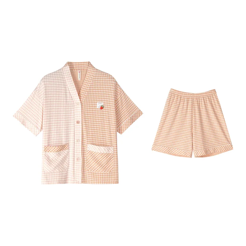 XUANZHITING Pajama Set Women's Light Pink-0