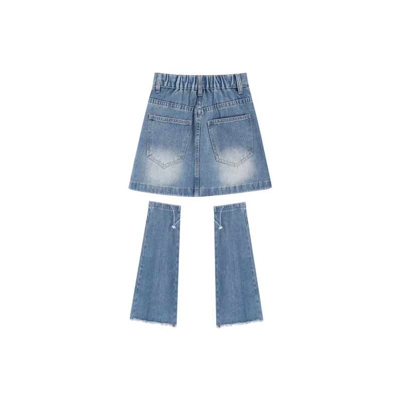 Garbege Denim Short Skirts Women's Blue-1