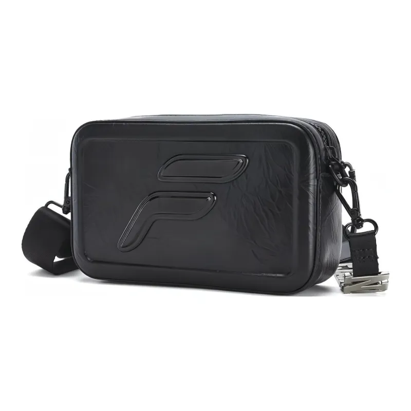 FILA FUSION Polyurethane Camera Bag, Crossbody Bag Unisex Pitch Black-2