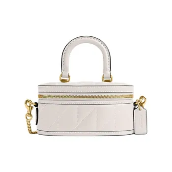 COACH Trail Nappa Leather Shoulder Bag, Crossbody Bag, Handbag Women's Chalk White