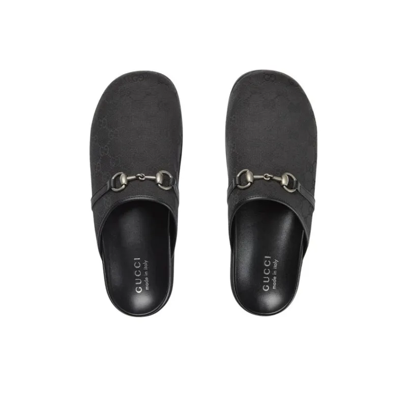GUCCI Original Wrap toe Slippers Men's Black-3