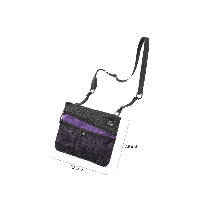 OCE GEAR Water-Repellent Nylon Fabric Color-Matching Shoulder Bag Hiking Bag Cycling Bag Medium Size Unisex-5