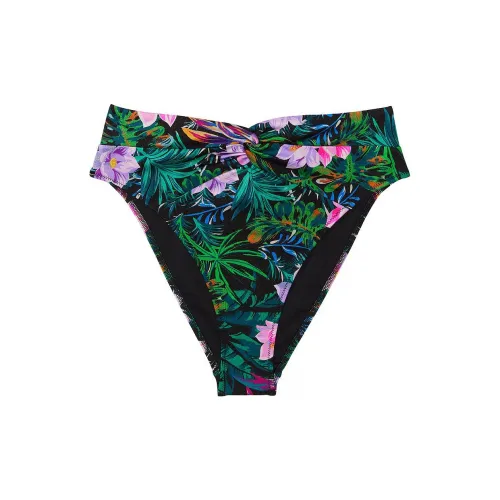 Victoria's Secret Swimming Shorts Women's Black Tropical/Black Tropical