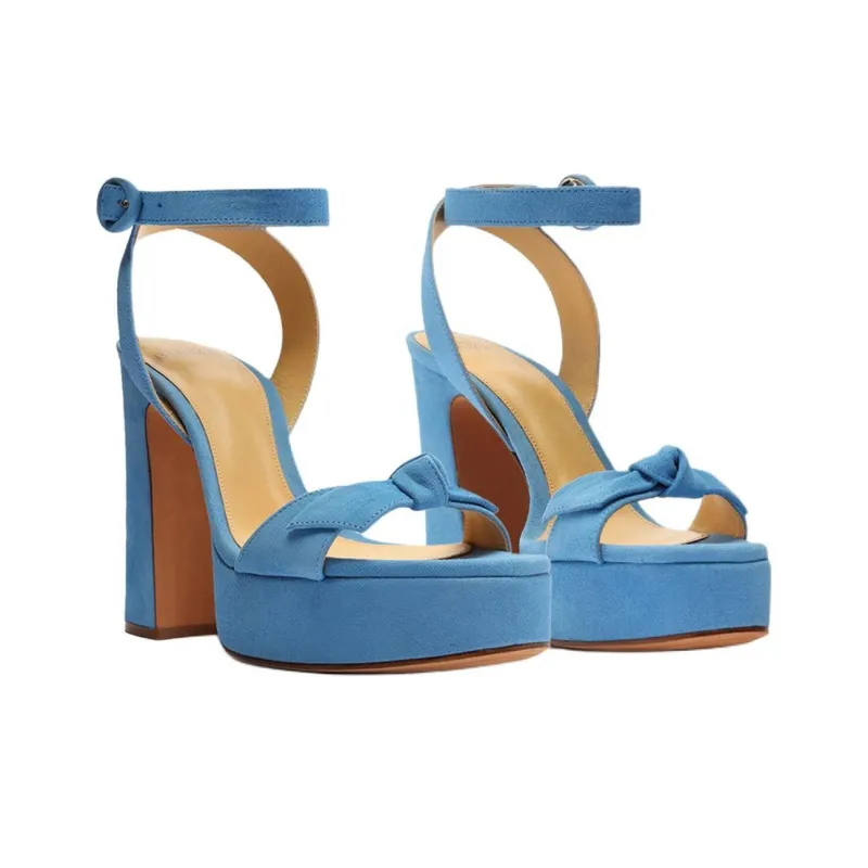 Alexandre Birman Clarita Strap Sandals 12cm Women's Blue-3