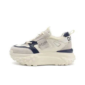 D FUSE SCANDINAVIA Low Top Chunky Sneakers Women's Beige Blue