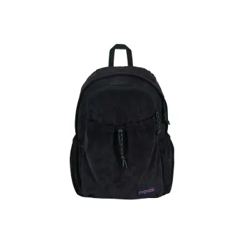 JanSport Recycled Polyester Backpack Unisex Black Corduroy