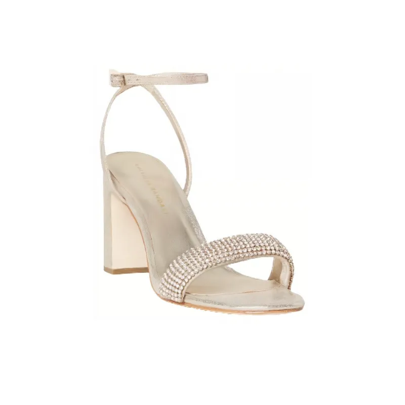 Loeffler Randall One Strap Sandals Women's Gold-3