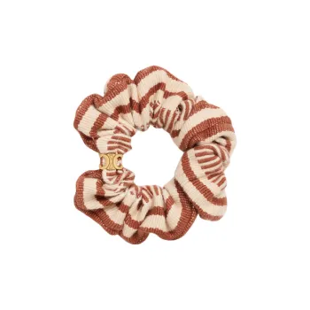 CELINE Brass Hair Tie Women's Beige