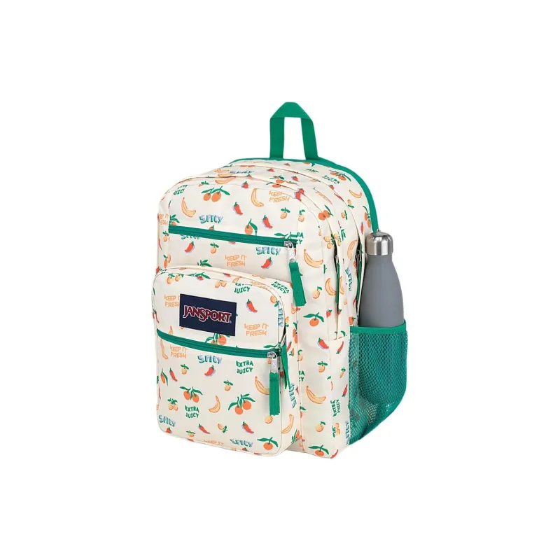JanSport Polyester Backpack Large Size Unisex Beige & Green-3
