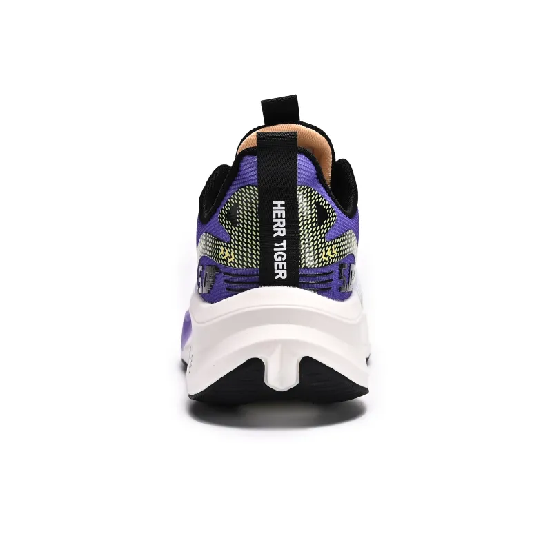HERR TIGER Cushioning Anti-Slip And Wear-Resistant Breathable Rebound Low-Top Running Shoes Men's Cut-Out White Orange-4