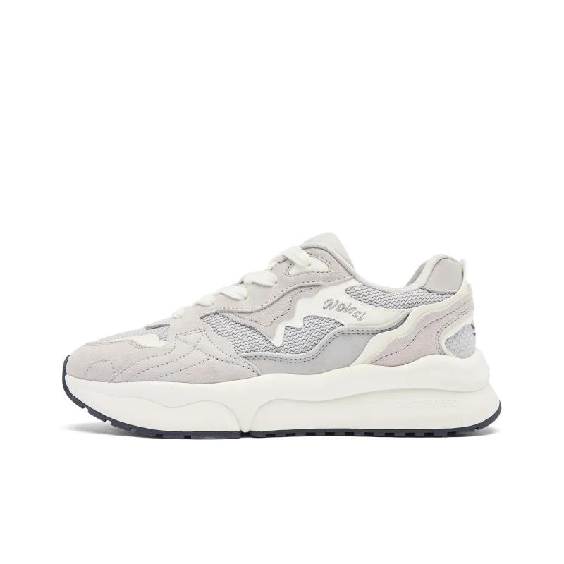 QIAODAN Revival 3.0 Wear resistant And Lightweight Low Top Casual Shoes Women's Mist Gray Ivory-0