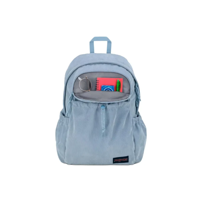JanSport Polyester Backpack Unisex Blue Corduroy-4