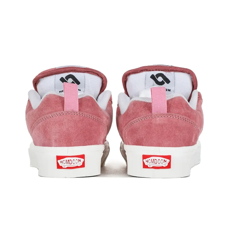 HOMDOON Coverage Low Top Skateboard Shoes Puffy Shoes Unisex Light Pink-4