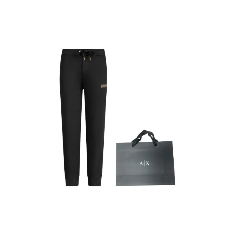 ARMANI EXCHANGE SS23 Knitted Sports Pants Men's Black-3