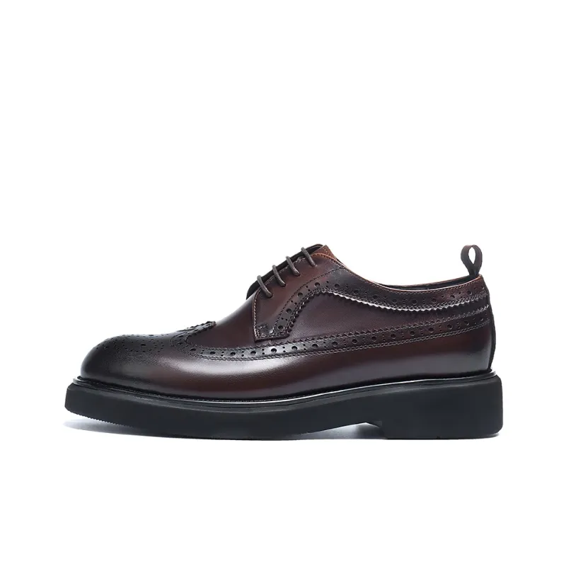 ASTON M.JAZZ Dress Shoes Men Low Top Black/Brown/Yellow-12