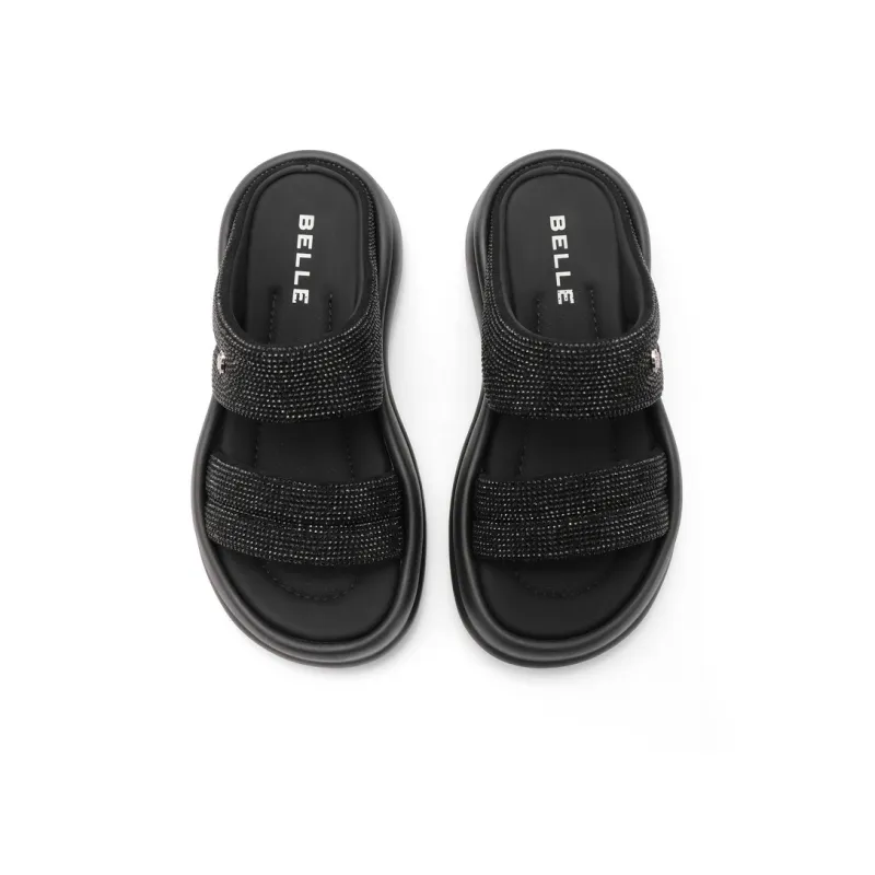 BELLE EVA Rhinestone Slip-Resistant Abrasion-Resistant Slide Slippers Women's-7