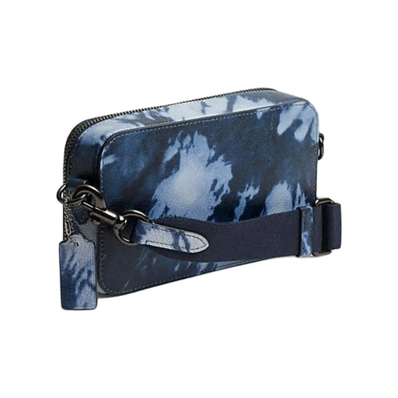 COACH Charter Pebbled Leather Shoulder Bag Crossbody Bag Mini Men's Midnight Navy-2