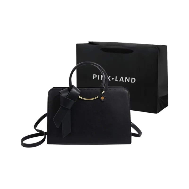PINK·LAND PU Handbag Regular Women's Red/Black-8