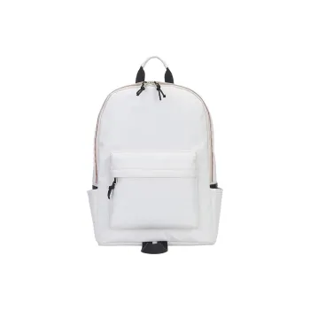 TTaG．baG Water-Resistant Composite Fabric Backpack Unisex White/Black