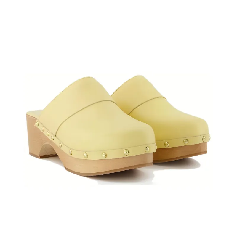 Aeyde Closed Toe Slippers Women's Yellow-2