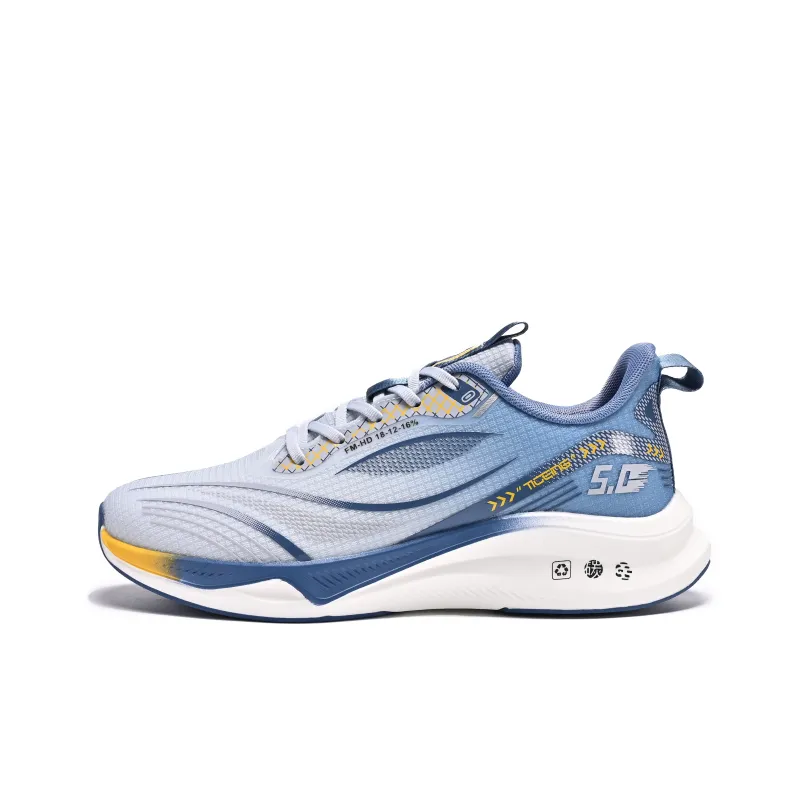HERR TIGER Cushioning Anti-Slip And Wear-Resistant Breathable Rebound Low-Top Running Shoes Men's Cut-Out White Orange-30