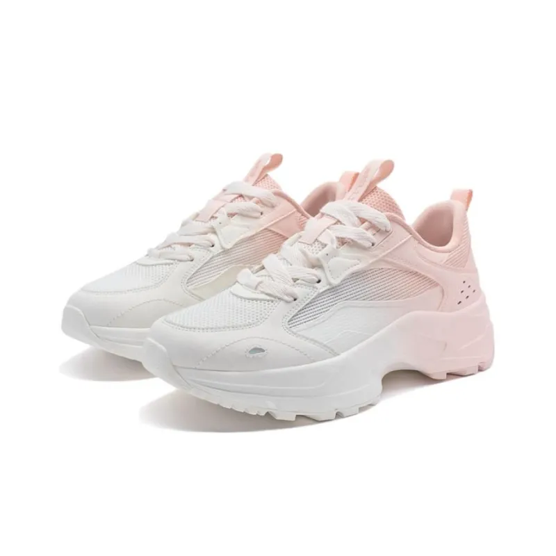 XTEP Moonstar 2.0 Breathable Lightweight Low Top Casual Shoes Women's White Pink-2
