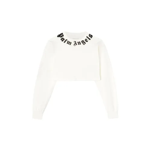 PALM ANGELS Neck Logo Mini Cropped Tee 