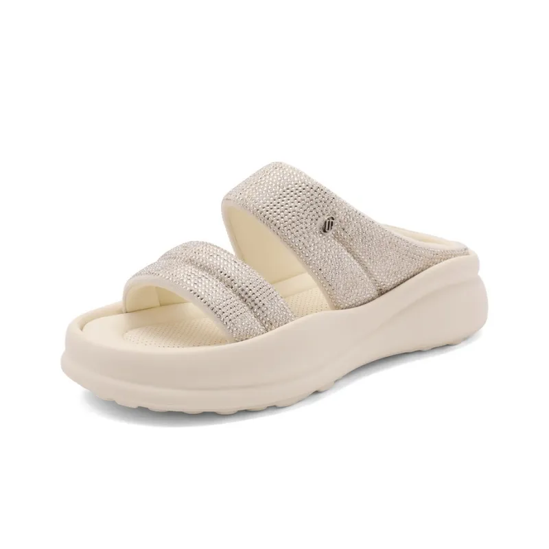 BELLE EVA Rhinestone Slip-Resistant Abrasion-Resistant Slide Slippers Women's-1