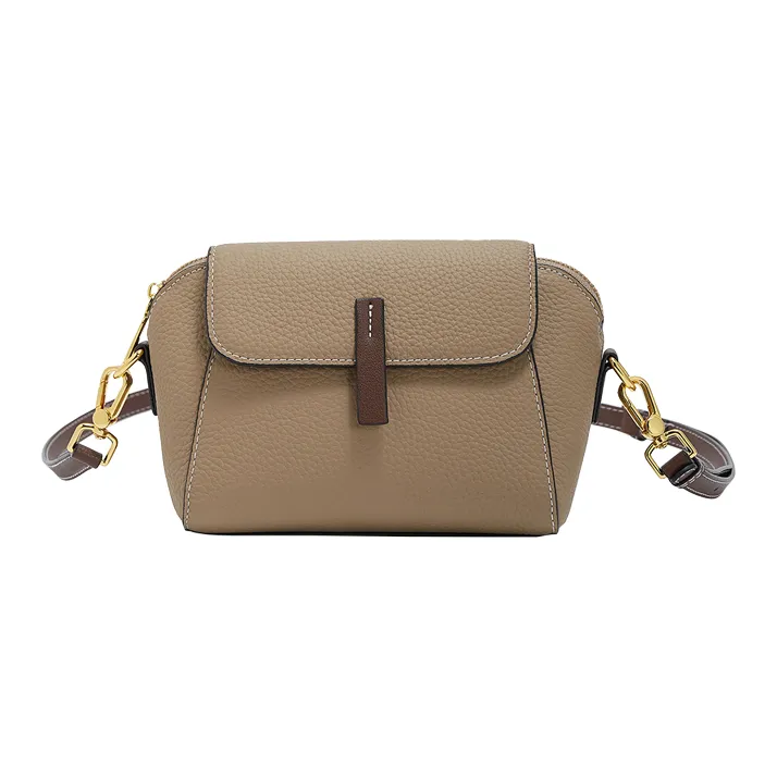 Marino Orlandi Top Grain Cow Leather Lightweight Shoulder Bag Crossbody Bag Regular Women's Gray/Black-0