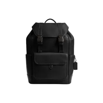 COACH League Leather Backpack Men's Black