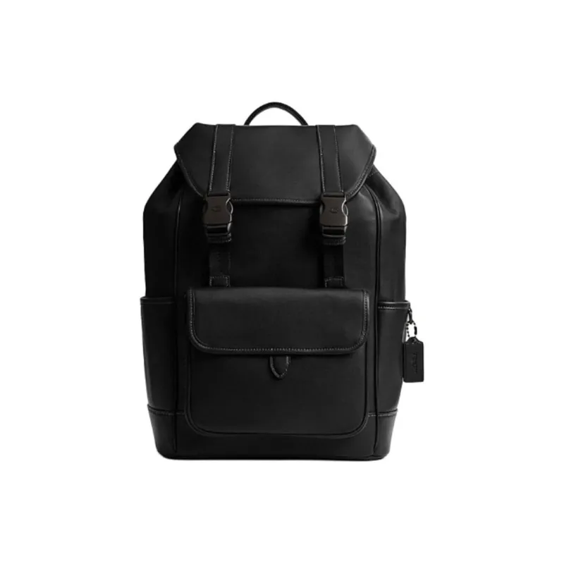 COACH League Leather Backpack Men's Black-0