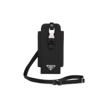 PRADA Re Nylon Fabric Cell Phone Pouch Women's Black