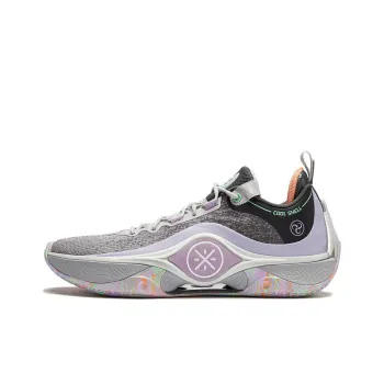 LiNing Wade Shadow 5 V2 Lightweight Rebound High Top Basketball Shoes Men's Gray Purple