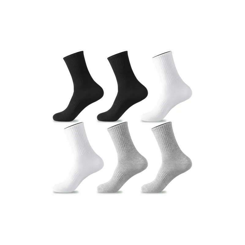 H YXIANG Mid Calf Socks Men's 6 Pack-1