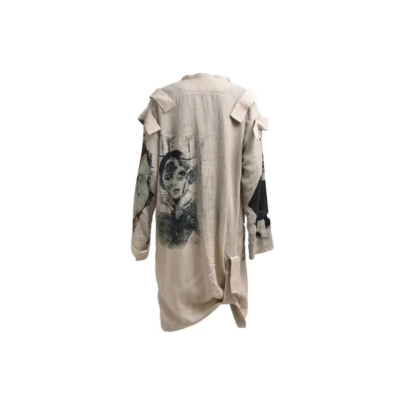 Yohji Yamamoto Patterned Double Jacket With Shoulder Epaulettes-1