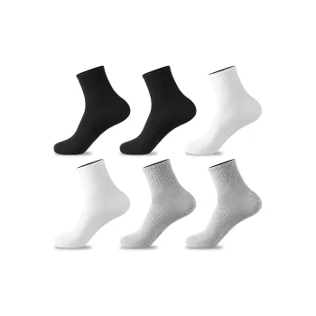 H-YXIANG Mid-Calf Socks Men's 6 Pack
