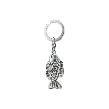 OLE LYNGGAARD COPENHAGEN 925 Sterling Silver Aquamarine Keychains Unisex Silver