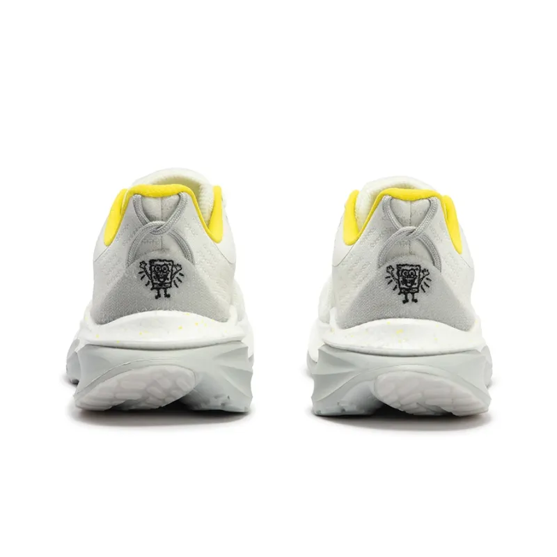 361° Cushioning Wear Resistant Low Top Running Shoes Men's White Gray-3