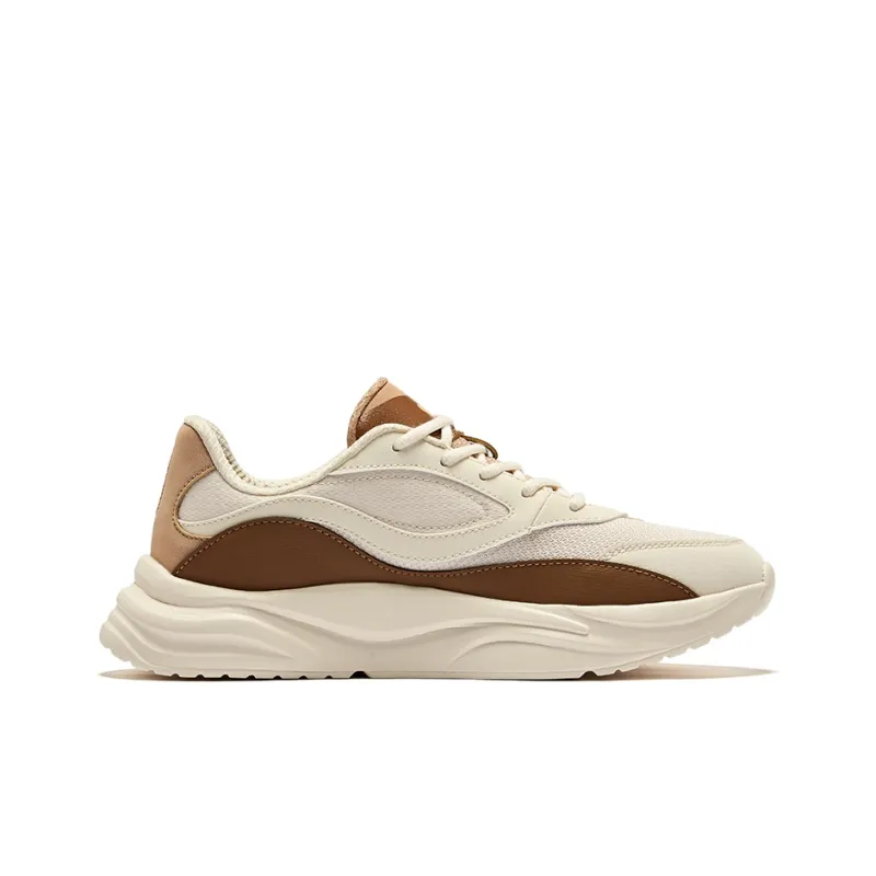 Erke Heart*2 Durable Breathable Low-Top Casual Shoes Men's Deer Brown-1
