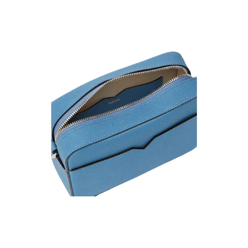 Valextra Millepunte Calfskin Shoulder Bag, Crossbody Bag Mini Men's Blue-2
