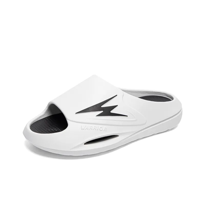 Warrior Wing Series Abrasion Resistant Slide Slippers Men's White Black-1