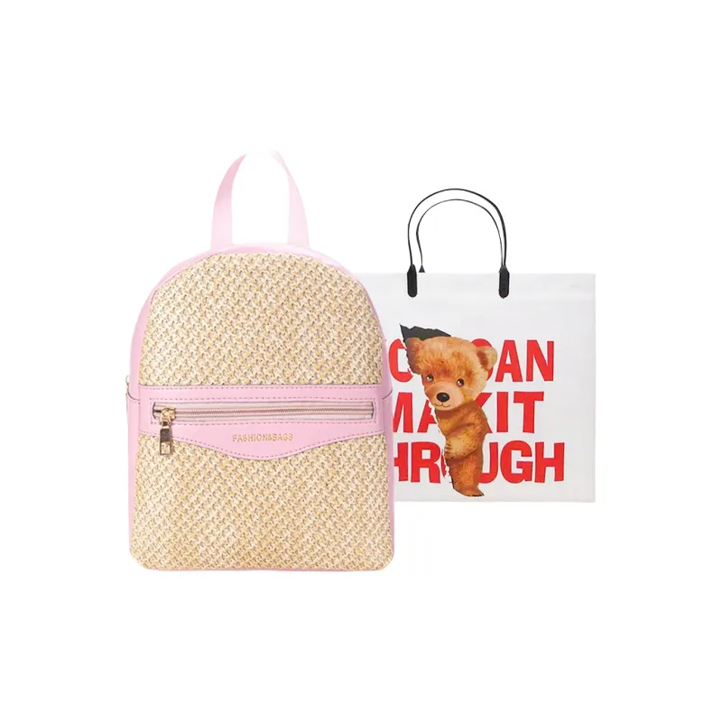 Worm's Home PU Backpack Regular Women's White/Black/Khaki/Pink/Brown-7