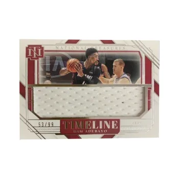 PANINI 2020 21 National Treasures Miami Heat Adebayo Game Used Jersey 53/99 Star Card Access Pass Sports Cards 1 Pc