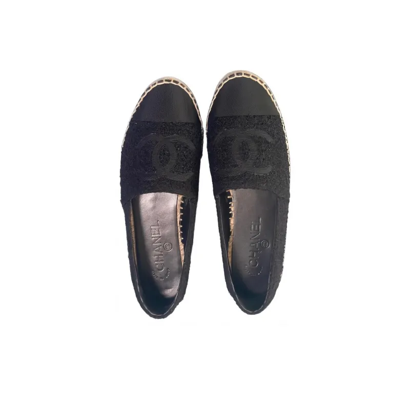 CHANEL Espadrilles Women's Black-4